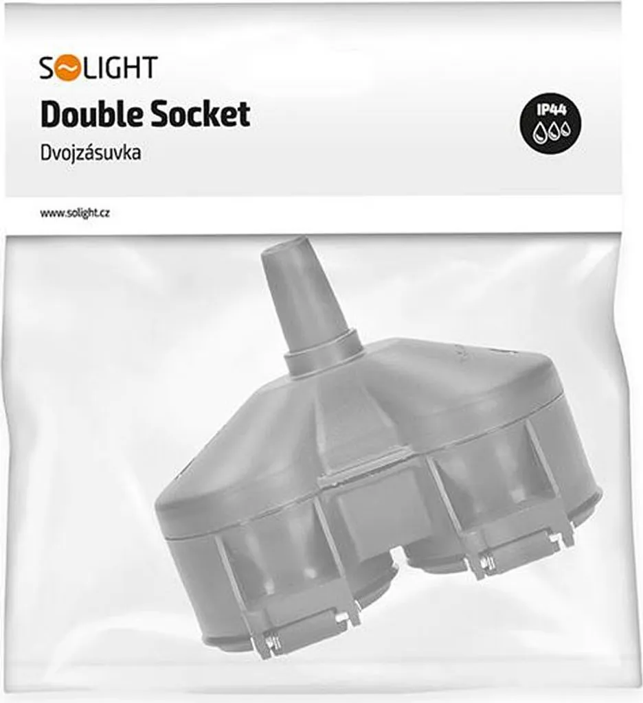 Prise double étanche IP44 Solight noire : finis les courts-circuits !