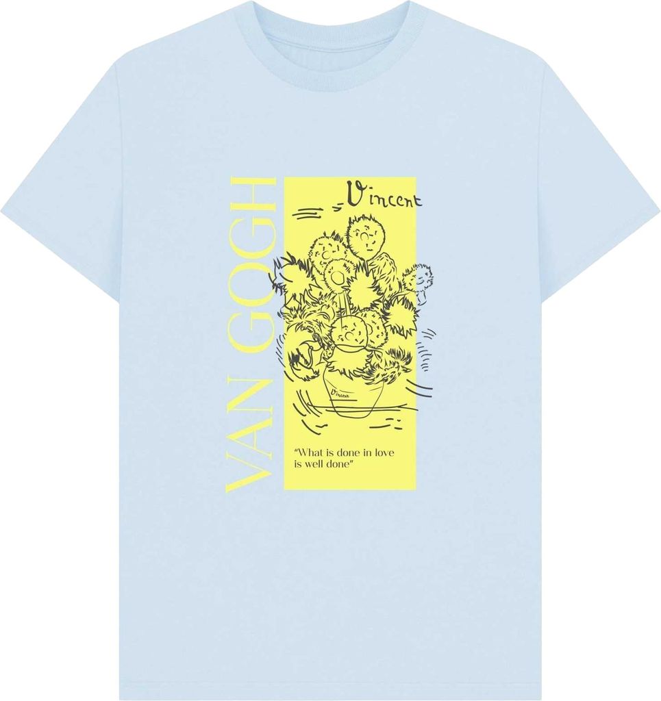 Apoh - "Sunflowers Quote" T-Shirt für Herren/Damen Uni PN1717 (XXL) (Himmelblau)