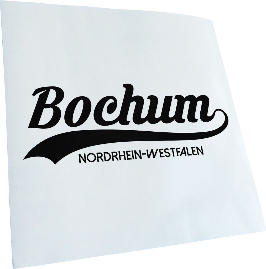 Kiwistar - Autoaufkleber - Bochum Nordrhein-Westfalen - Schwarz - 50x18cm - Aufkleber für Auto, Laptop, Fahrrad, LKW, Motorrad mehrfarbig JDM Deca...