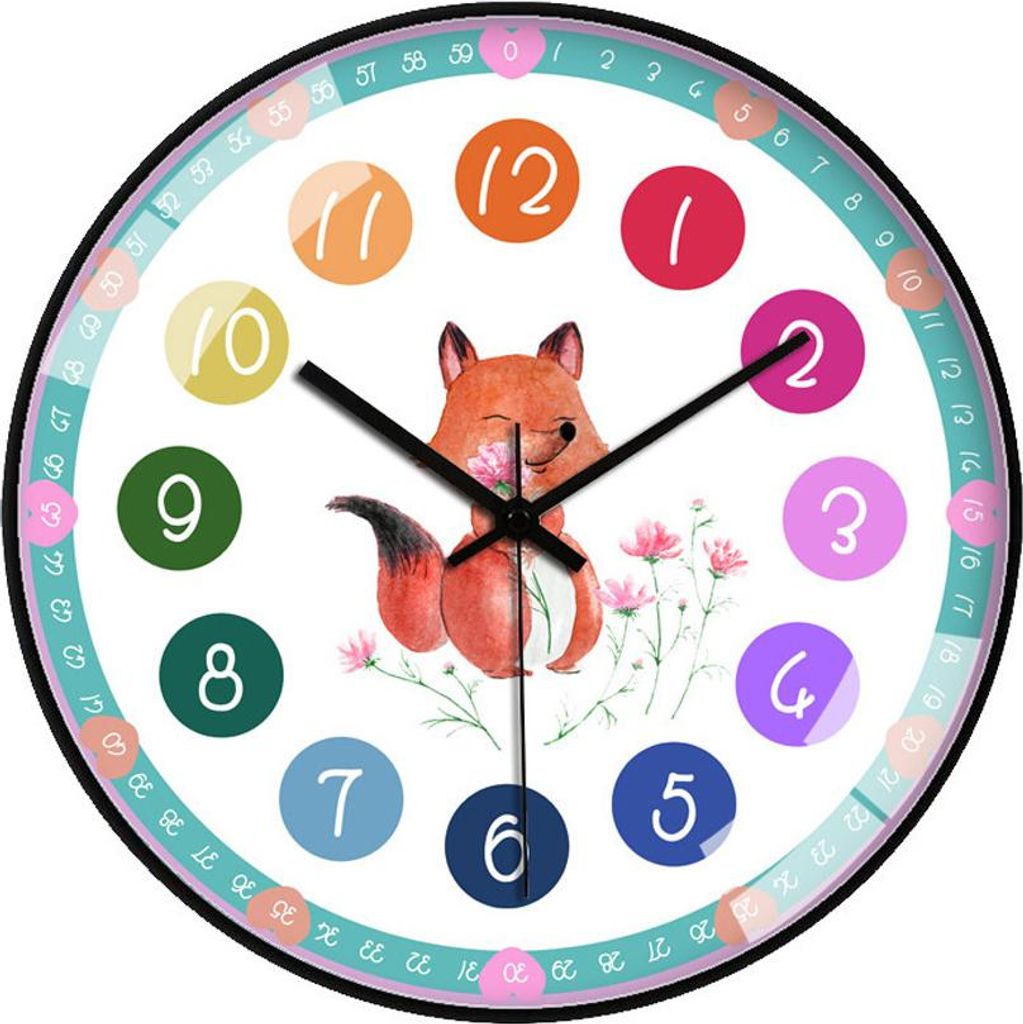 12-Zoll-Wanduhr mit ultraleiser Lernfunktion für die frühkindliche Bildung,12 inches