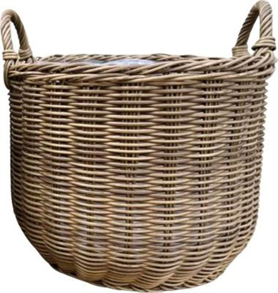Pflanzkorb Lafiora Polyrattan Ø 46 cm H 34 cm natur