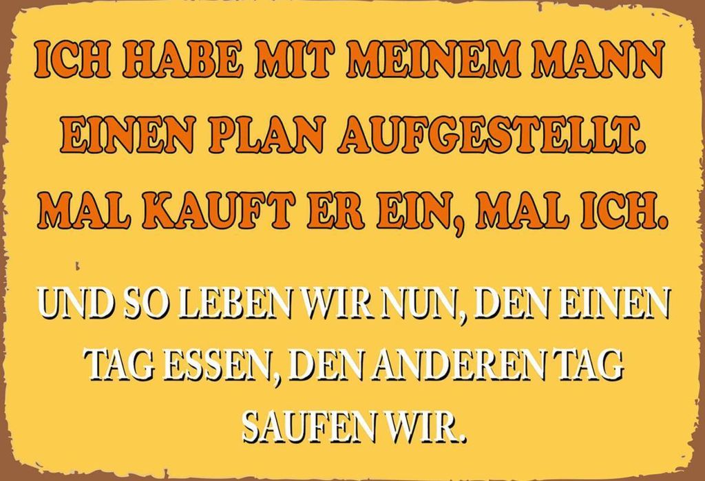 vianmo Holzschild 20x30 cm ich habe mit meinem Mann Plan
