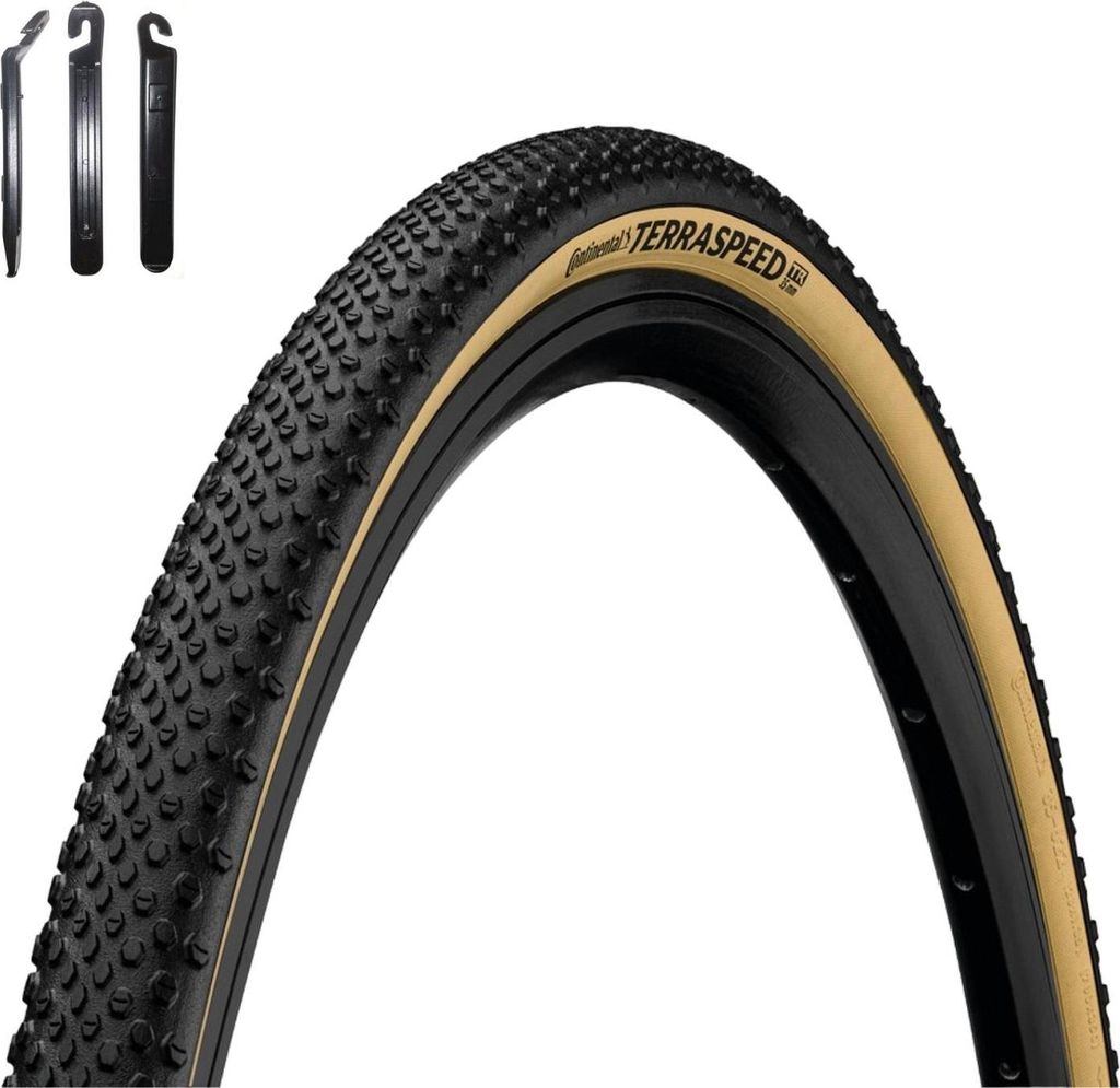 1 x Faltreifen Continental Terra Speed Protection TL-Ready E-25 Schwarz/Creme 35-584 (27,5x1.35) inkl. Reifenheber