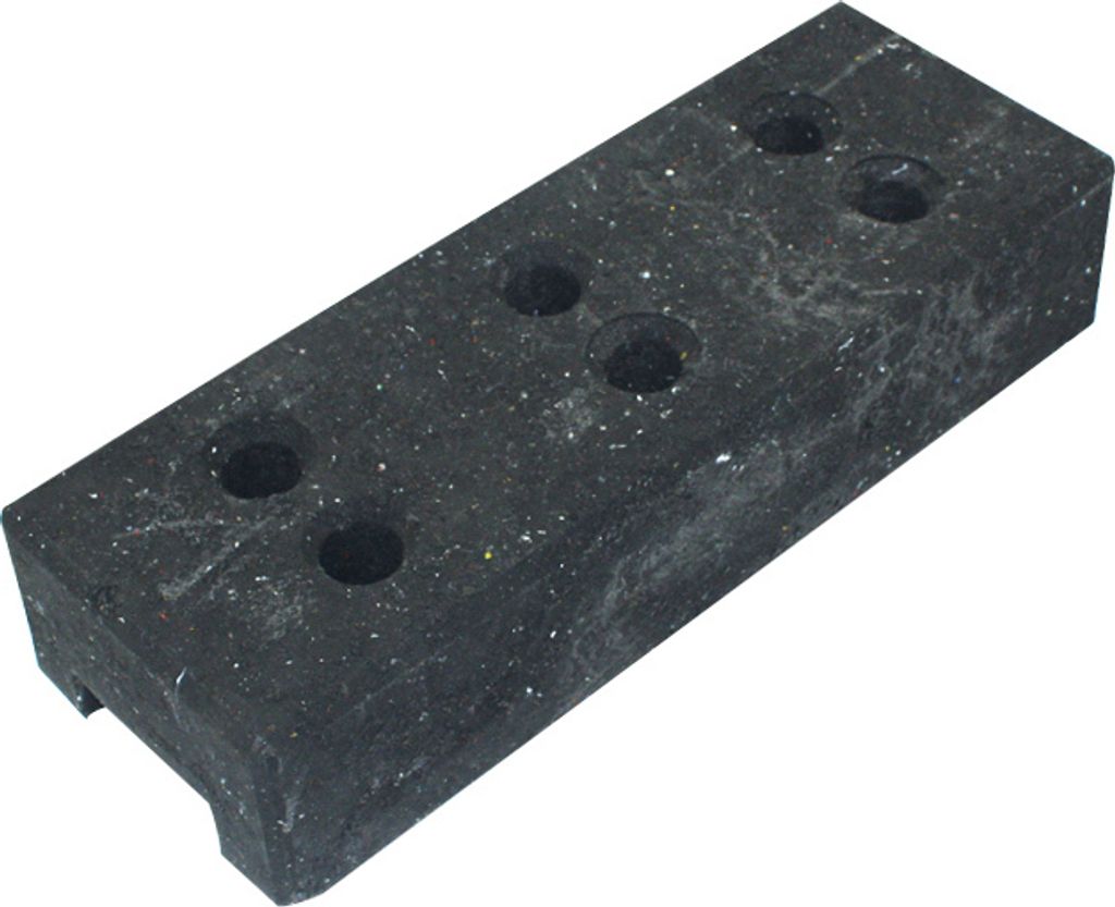 Bauzaunfuß aus Kunststoff in schwarz PVC