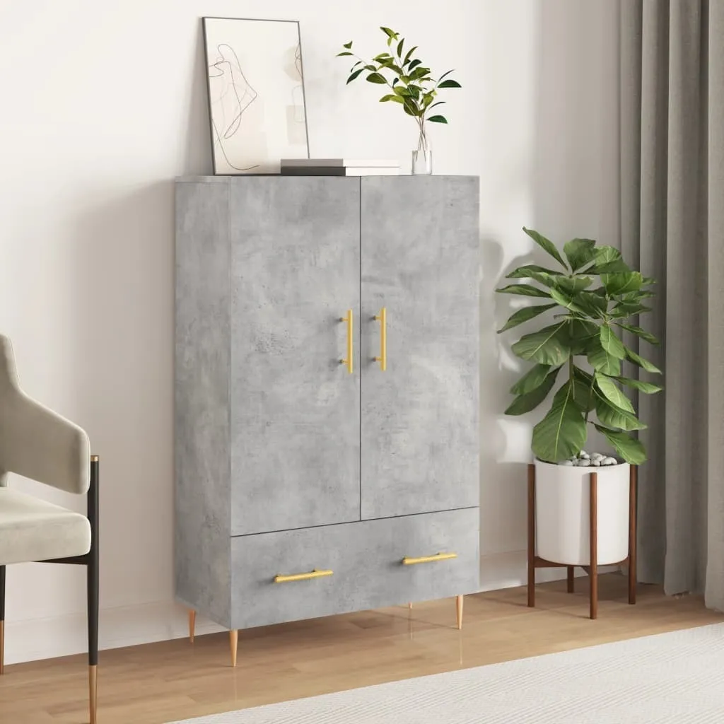 Mobile Credenza vidaXL Grigio Cemento 115cm - Organizzazione Moderna