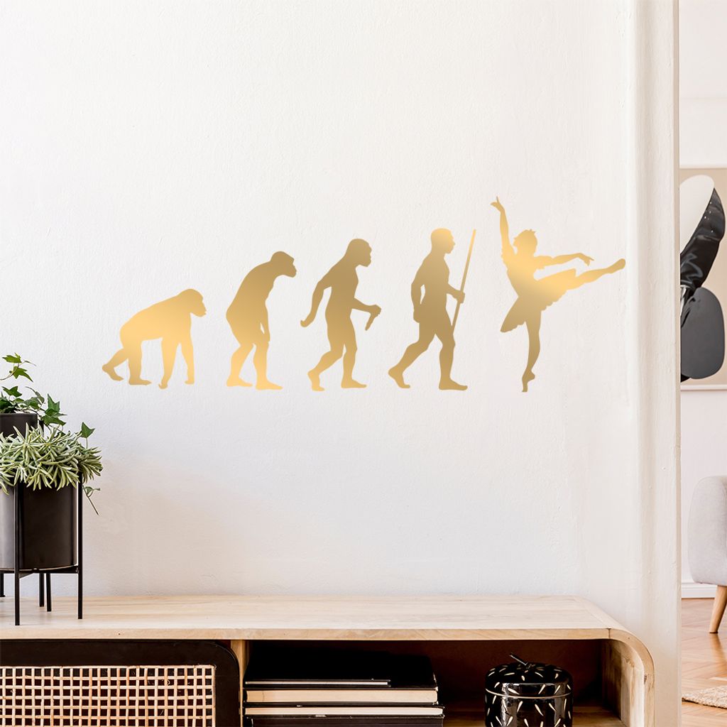 Ballerina Ballett Evolution Wandtattoo Wandaufkleber Wall Sticker - Dekoration, Küche, Wohnzimmer, Schlafzimmer, Badezimmer