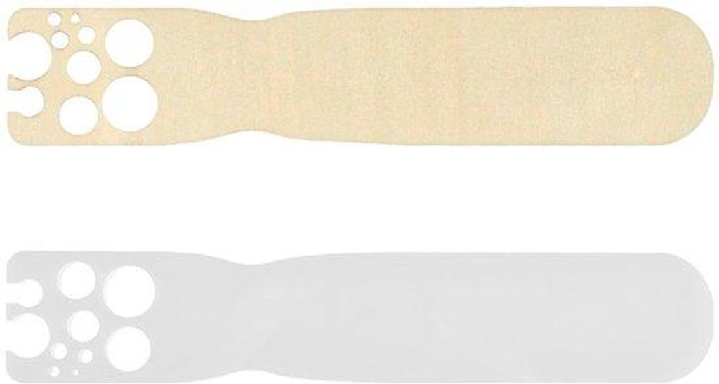 Acryl- und Holz-Teller für Gemüse - 2 Stück - transparent - 3,5 x 17,5 cm