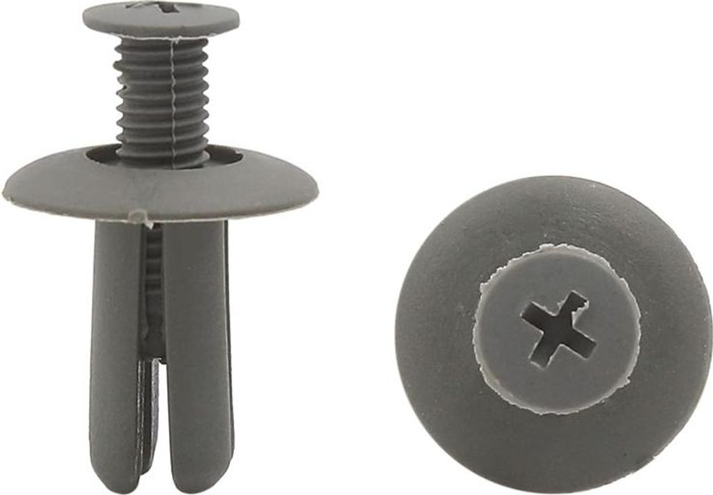 50Stk 8mm graues Auto Plastik Schieben Typ Niet-Halter-Befestigungs-Stoßdämpfer-Bolzen DE de