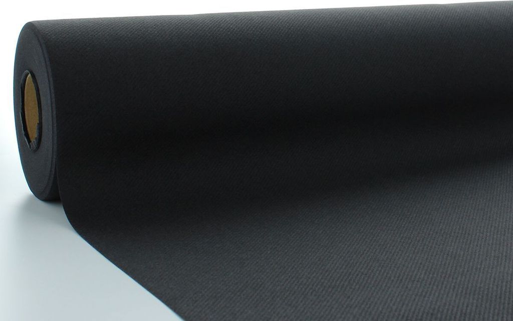 Airlaid Tischdeckenrolle Schwarz, 118 cm x 25 m , 1 Stück - Mank