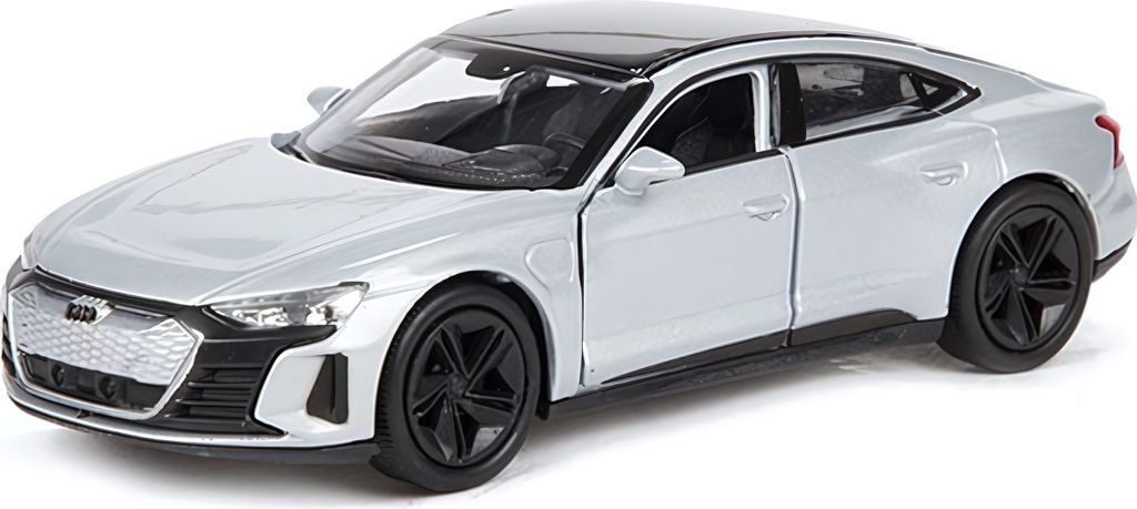 AUDI RS E-tron GT Modellauto 12cm aus Metall WELLY Modell Auto Spielzeugauto Spielzeug Kinder Geschenk 82 (Silber-Metallic)