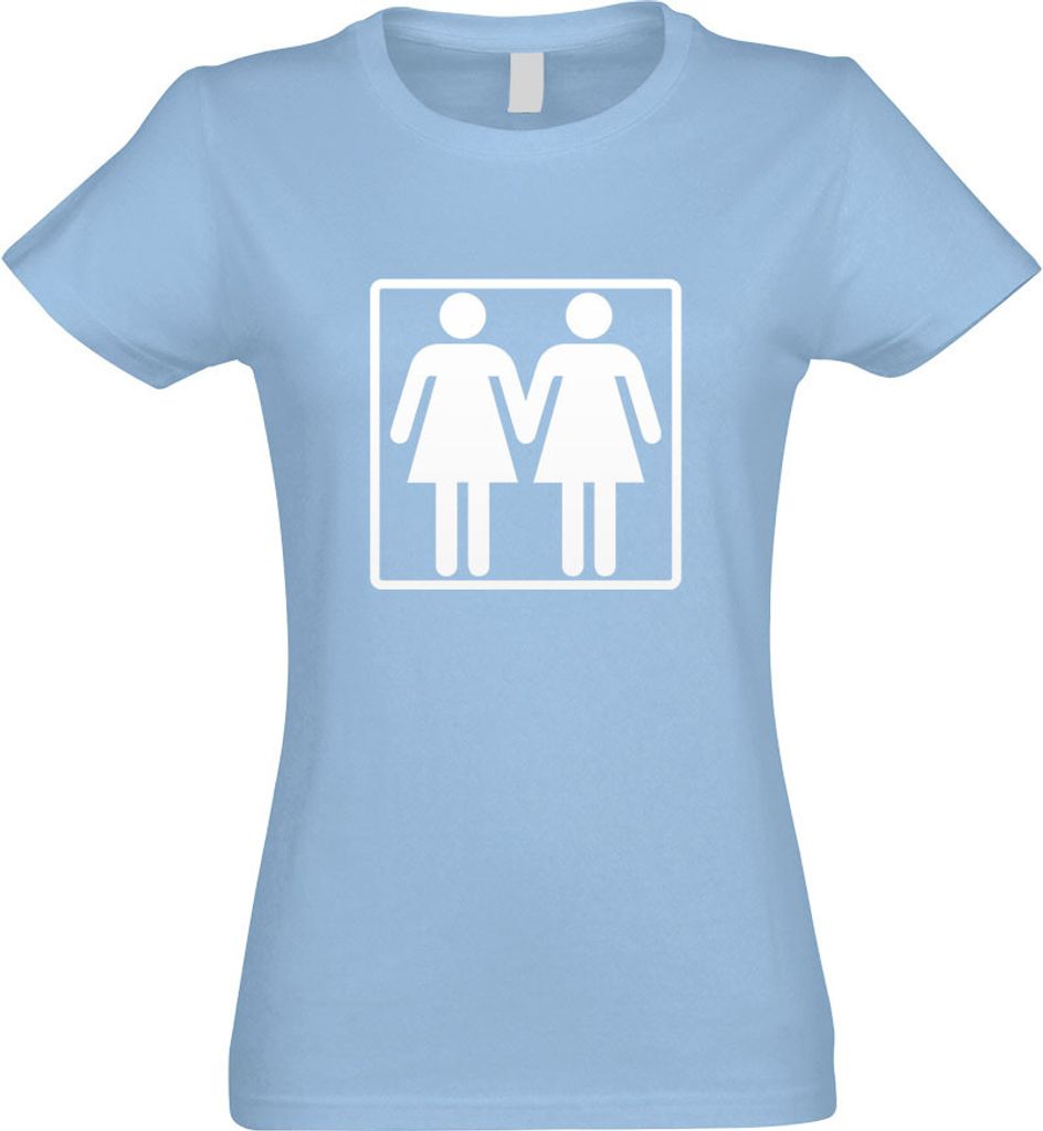 Kiwistar - T-Shirt tailliert - Damen - himmelblau - Lesbisch - mit Motiv Bedruckt - Funshirt Design - Sport - Freizeit - Damen - XL
