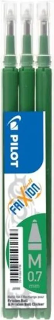 Recharge Pilot FriXion Point vert original pour stylo roller effaçable