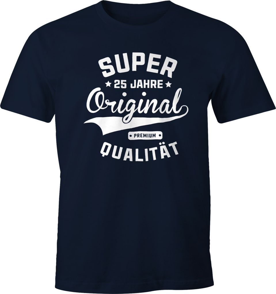 Herren T-Shirt Geburtstag Geschenk Super Original Fun-Shirt Moonworks 25 - navy XXL