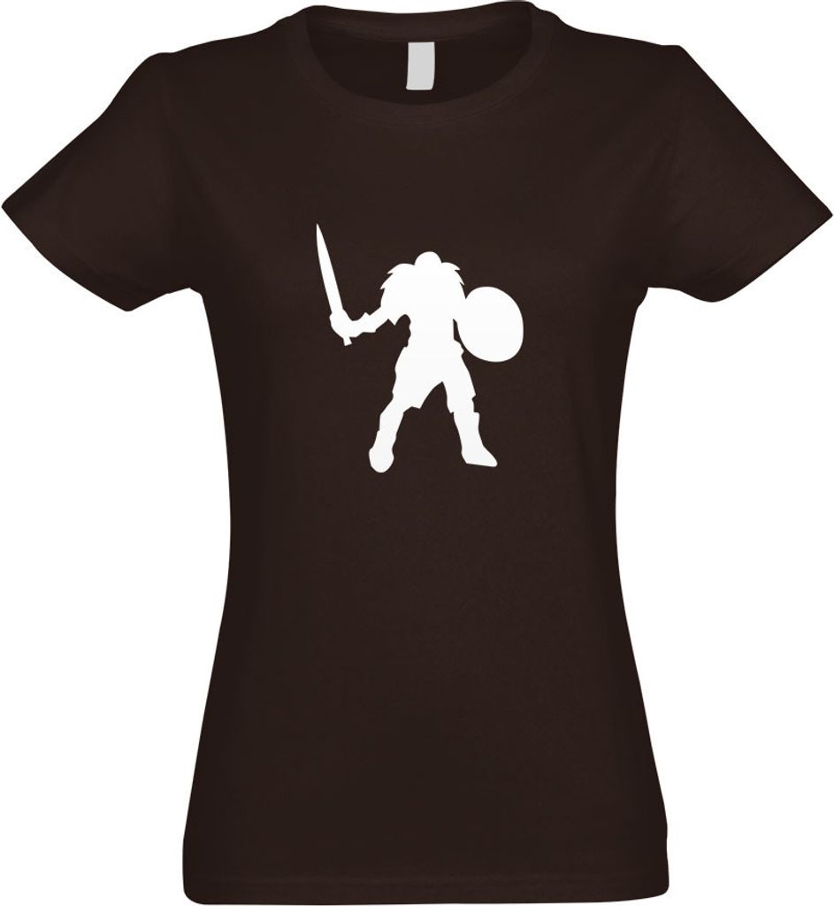 Kiwistar - T-Shirt tailliert - Damen - Chocolate - Wikinger Krieger Krieg WWIII - mit Motiv Bedruckt - Funshirt Design - Sport - Freizeit - Damen - S