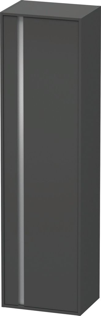 Duravit Hochschrank Ketho 360 x 500 x 1800 mm Anschlag rechts graphit matt