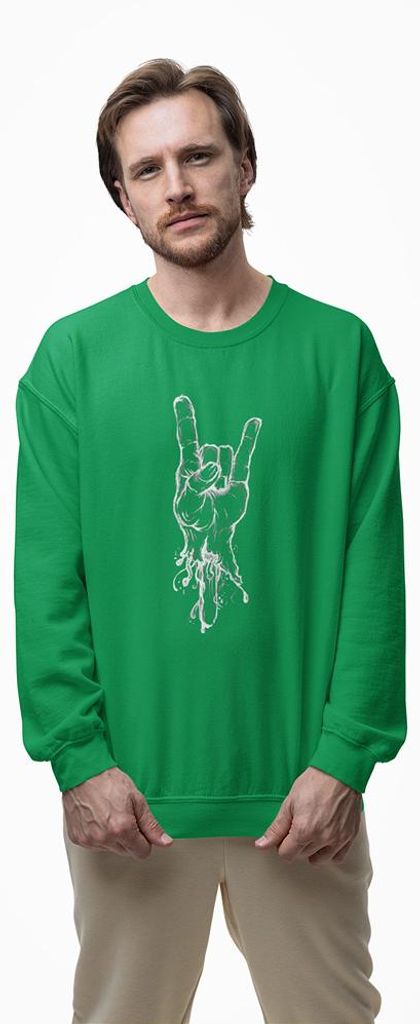 D&B Design Uni Pullover SWZN00015 Rock Grün-Größe M