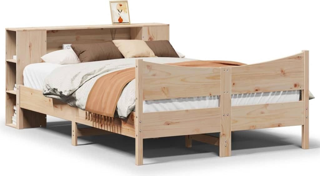 vidaXL Massivholzbett ohne Matratze 140x200 cm Kiefernholz