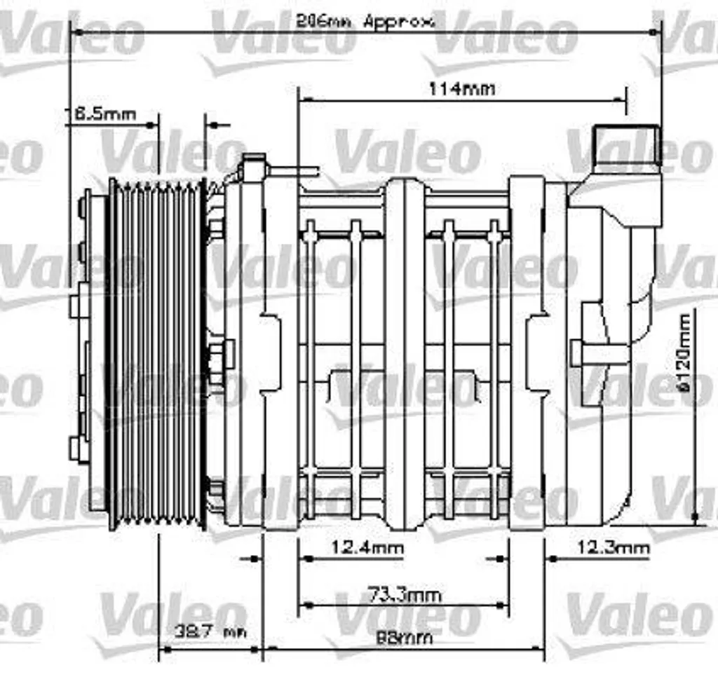 Compresseur climatisation VALEO 815815 : débit stable et 150 ml d'huile