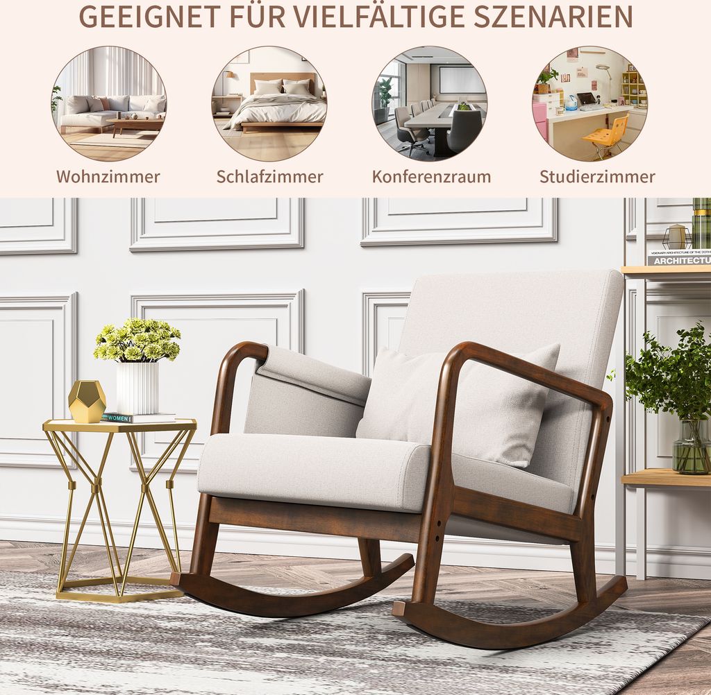 CDGlobal  Schaukelstuhl Relaxstuhl Sessel Stuhl Produktbild 2