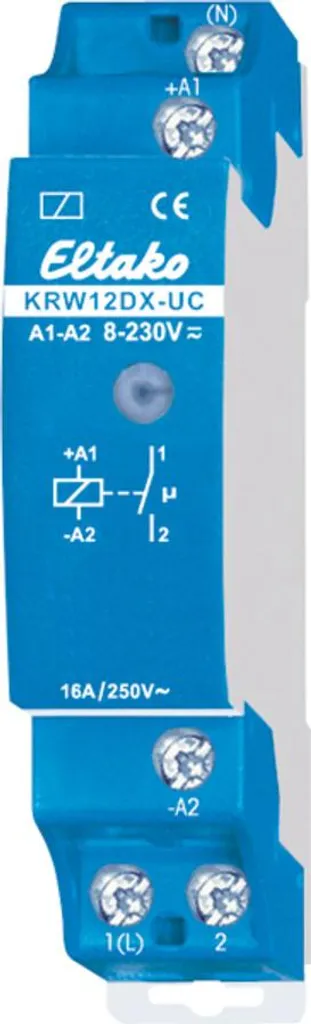 Relais de couplage Eltako KRW12DX-UC 16A 250V avec contact de fermeture