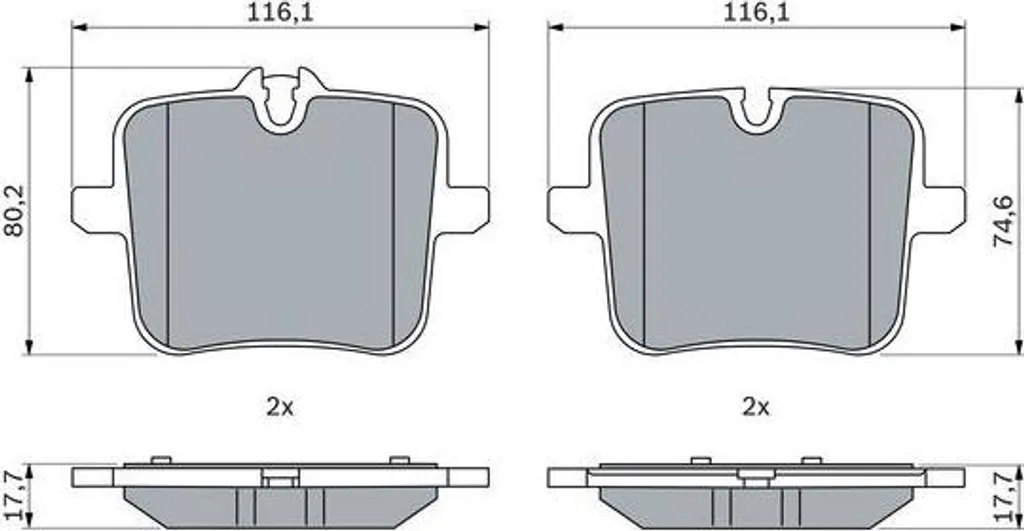 Plaquettes de frein à disque Bosch compatible BMW X5 X6 X7 G11 F91 F92