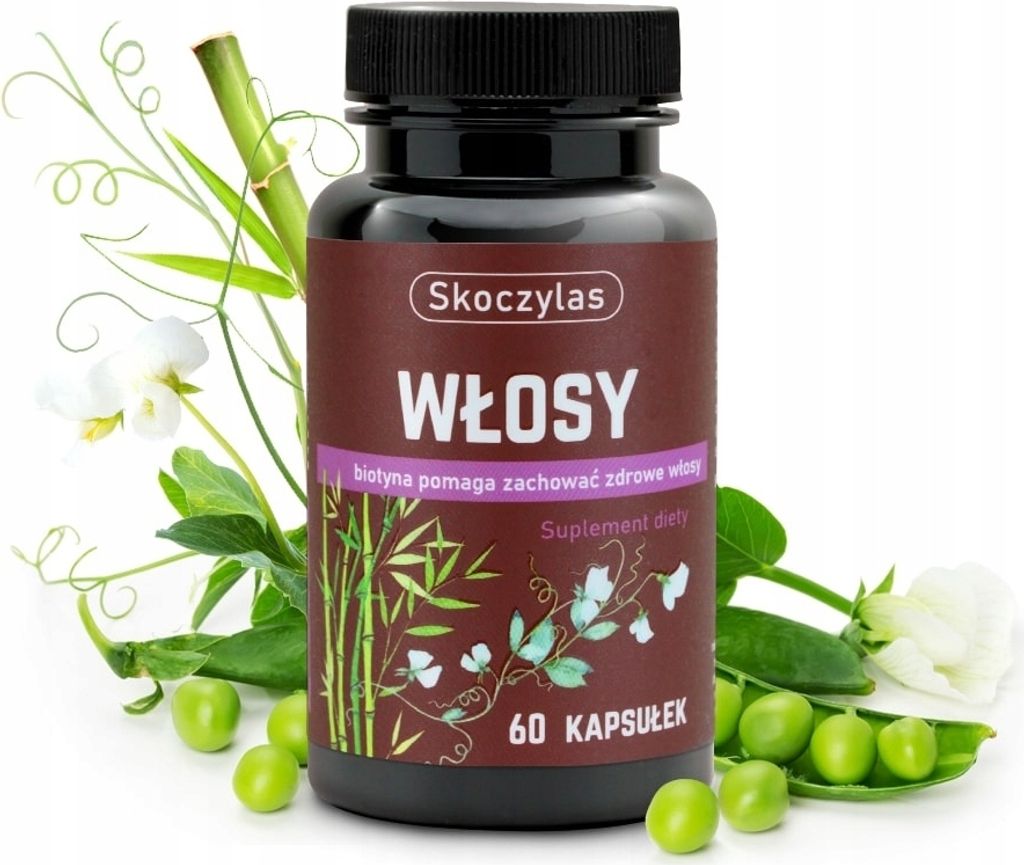 A bottle of dietary supplements with natural elements like bamboo and peas surrounding it.