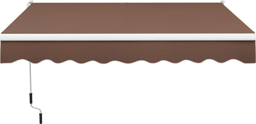 Marquise Solaire 3x2,5m Résistante aux UV Store Manuel Terrasse Marron