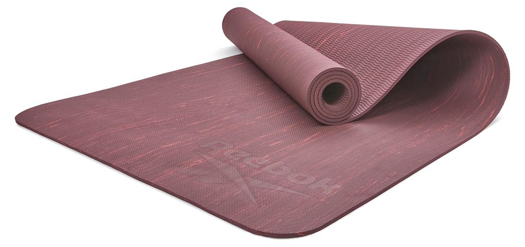 Reebok Camo Yogamatte, 5mm, Rot/Braun