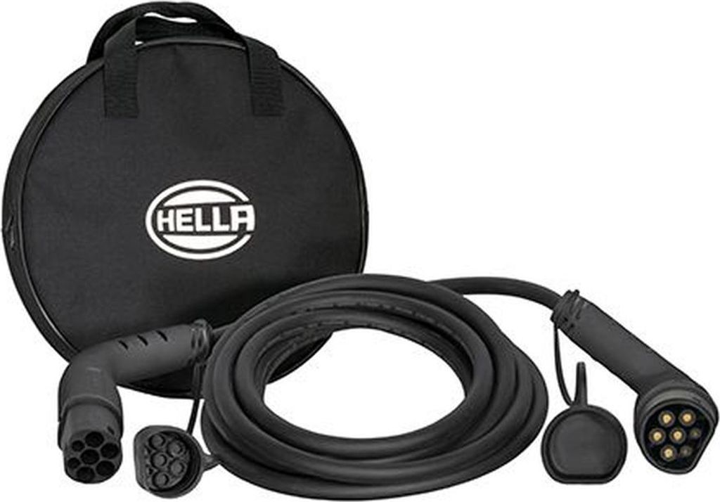 Ladekabel Elektrofahrzeug Typ 2 16 A 11 kW 6 m Kabel HELLA für u.a. TESLA MODEL