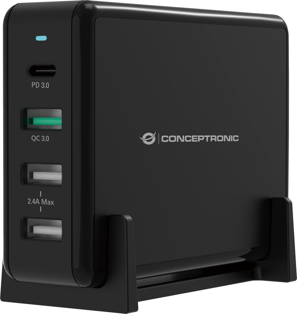 Conceptronic OZUL 4-Port 65W USB-PD Desktop-Ladegerät Produktbild 