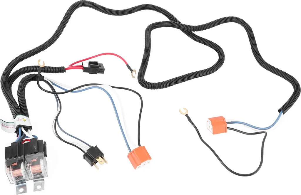 Set di cablaggio relè per fari, 2 pezzi, collegamento luce, amplificatore fari, illuminatore scuro, 12 V, 40 A, 55 W