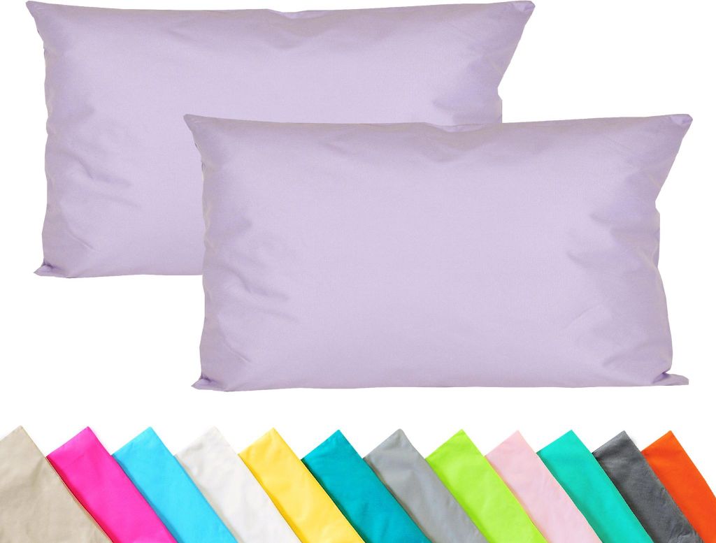 JACK 2er Set Outdoor Kissenhülle Kissenbezug 30x50cm Wasserfest Sitzkissen Lounge Kissen Garten Stuhl Lotus Effekt, Farbe:Flieder