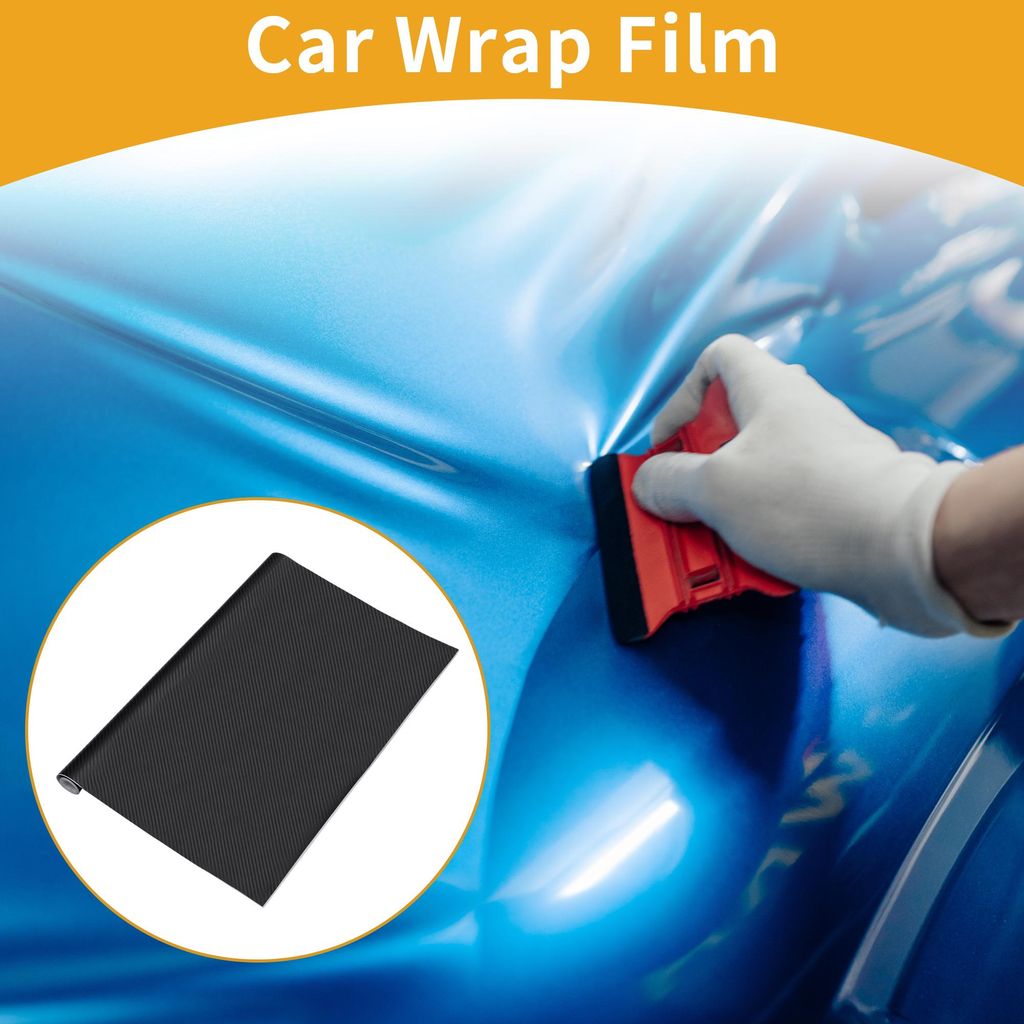 Carbon Autofolie 3D Schwarz Selbstklebende Wrapping Vinyl Folie 5.5mil PVC Universell für Auto Motorrad DIY 60x152cm