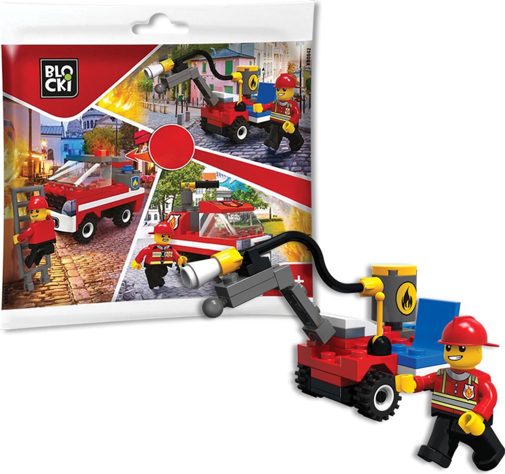 BLOCKI MyFirebrigade Feuerwehr Löschfahrzeug Bausatz Produktbild 