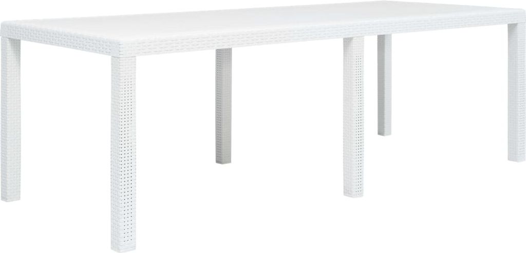 vidaXL Table de jardin blanche 220 x 90 x 72 cm plastique Image du produit 
