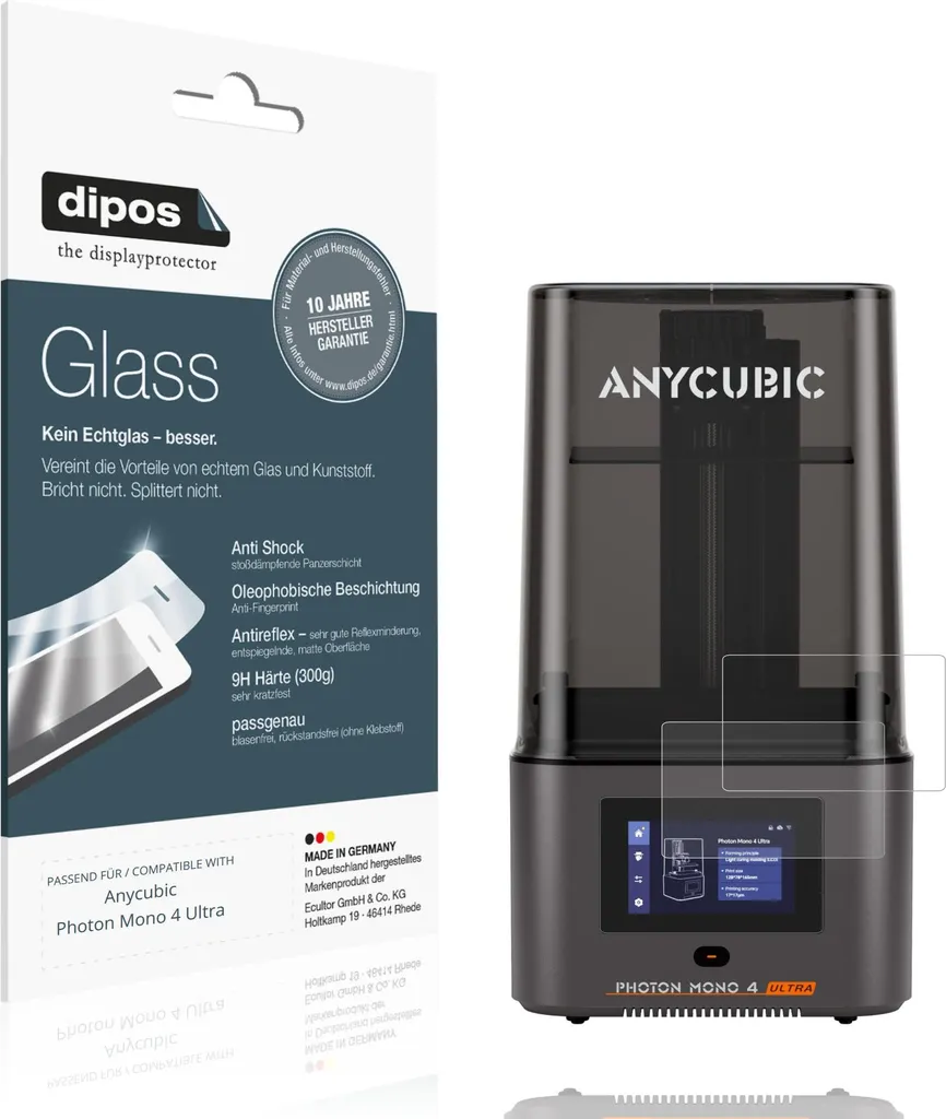 2x Pellicole Protettive dipos 9H Anycubic Mono 4 Ultra - Stop Danni