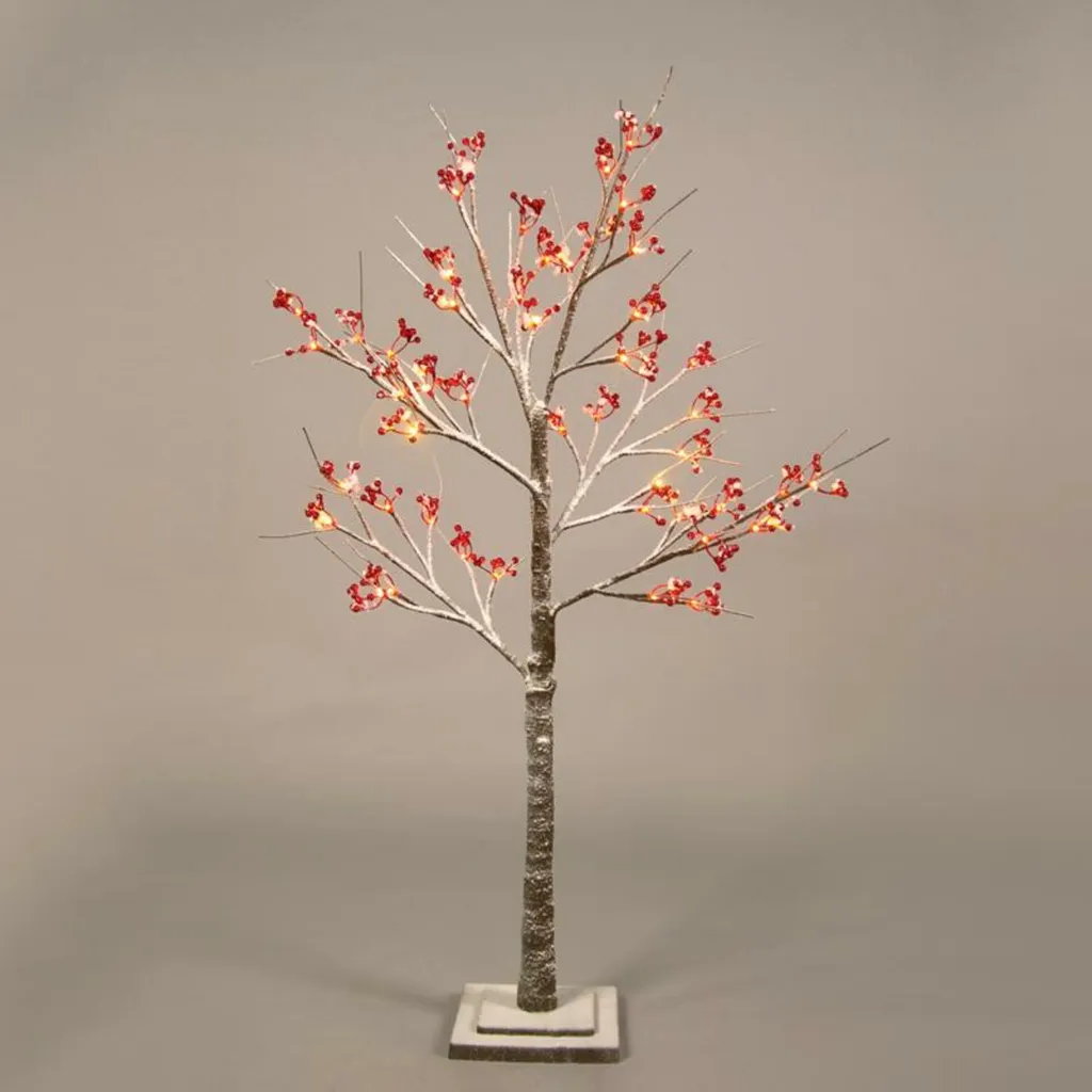 Arbre lumineux déco de Noël 120cm 48 LED pour salon et terrasse