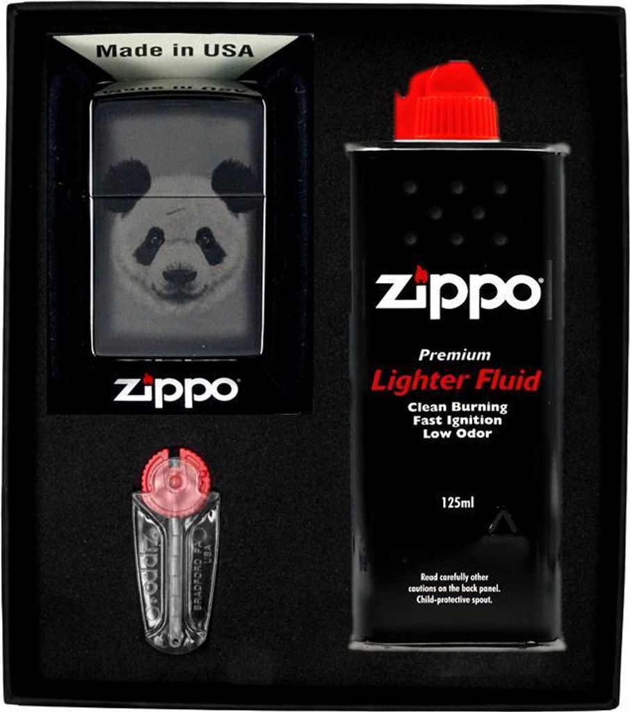ZIPPO Feuerzeug PANDA DESIGN Geschenkset Nr. 1