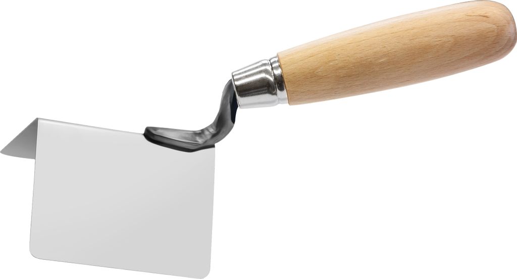 außeneckenkelle 90°, rostfrei, holz, 80x60mm