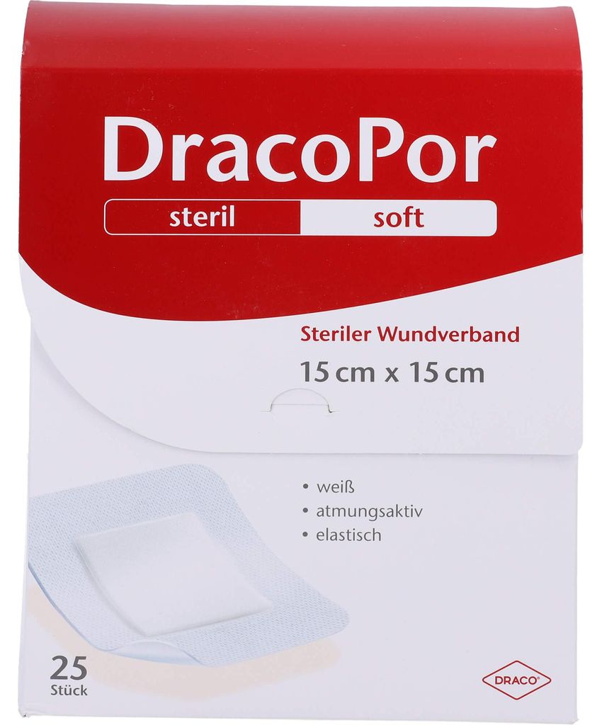 DRACOPOR Wundverband 15x15 cm steril, 25 St PFL