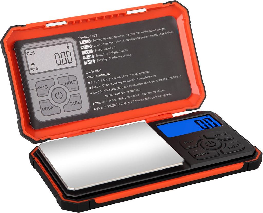 INF Kleine Digitalwaage, Küchenwaage, Taschenwaage, 500 g/0,01 g