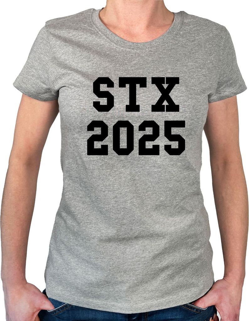 Huuraa Damen T-Shirt STX 2025 Abschluss Dänemark L Sport Grey Bio Baumwolle Fairtrade Damenshirt Geschenkidee