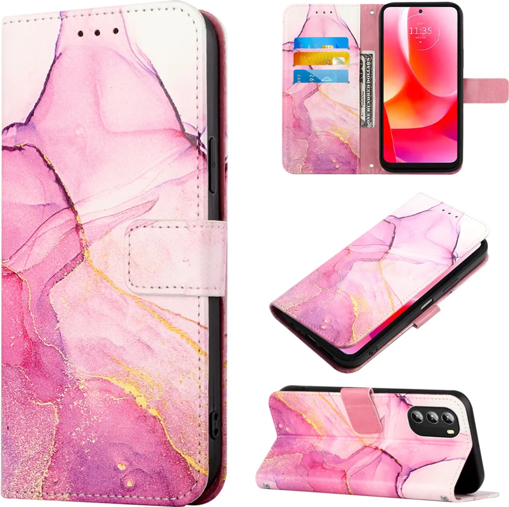 Custodia Motorola Moto G 5G 2022 con Stand e Tasche Carte