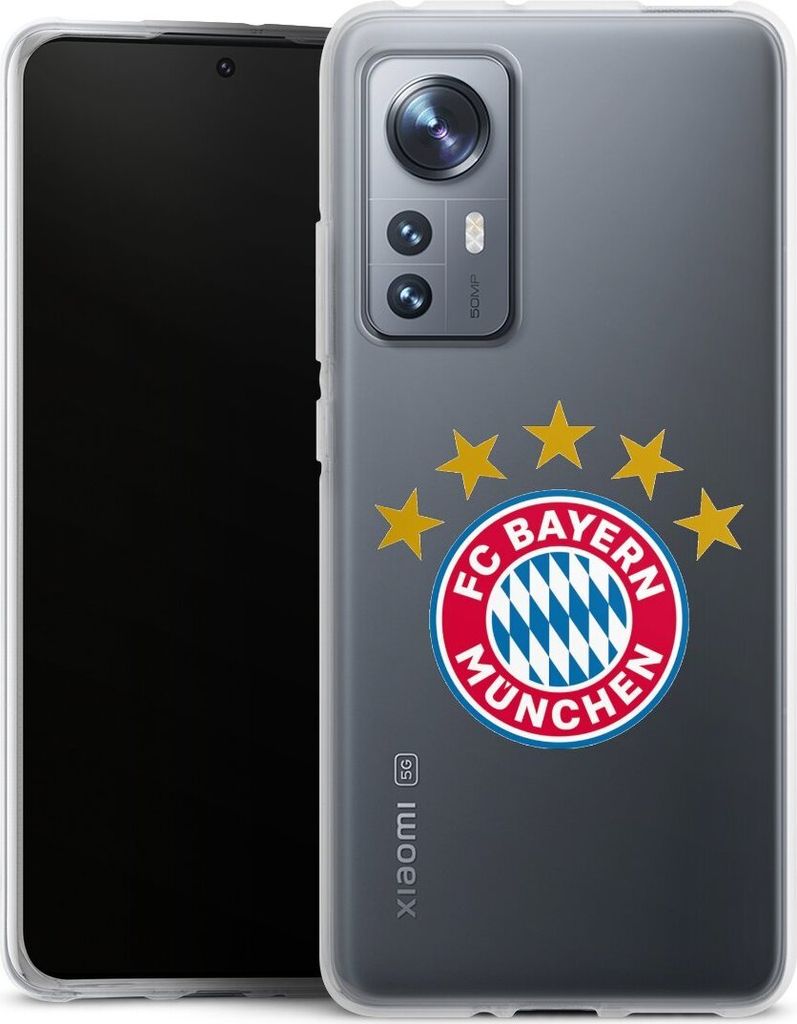 DeinDesign Handyhülle für Xiaomi 12 5G Silikon Hülle Case Smartphone Schutzhülle FC Bayern München FCB Sterne