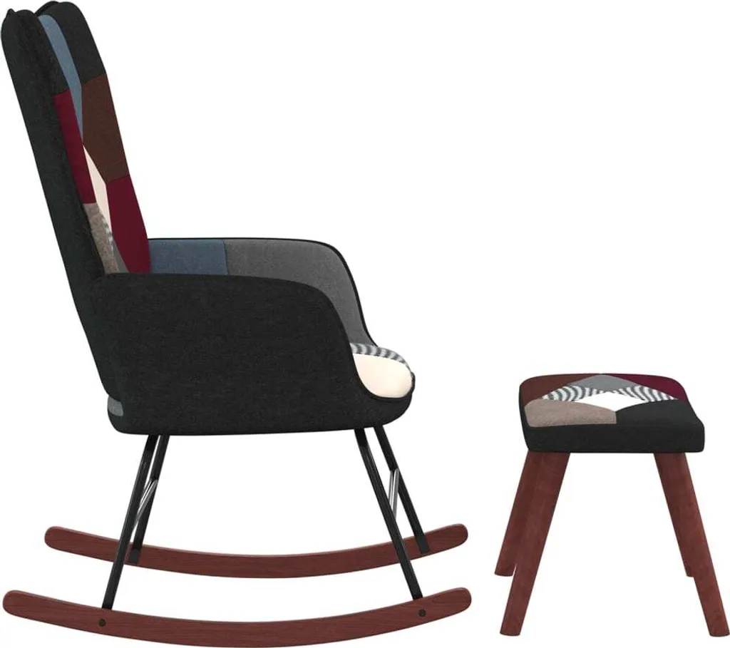 Chaise à bascule patchwork contre le mal de dos - Fauteuil ergonomique - 4