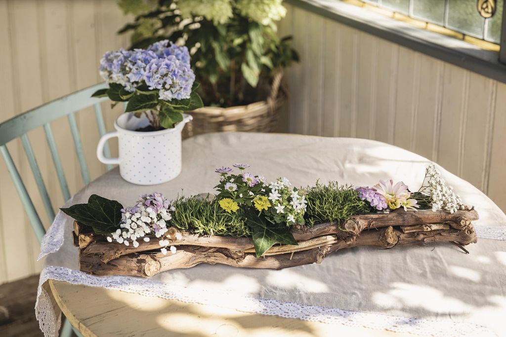 Pflanzer Rustikal Rebenholz 70cm – Tischdeko Produktbild 
