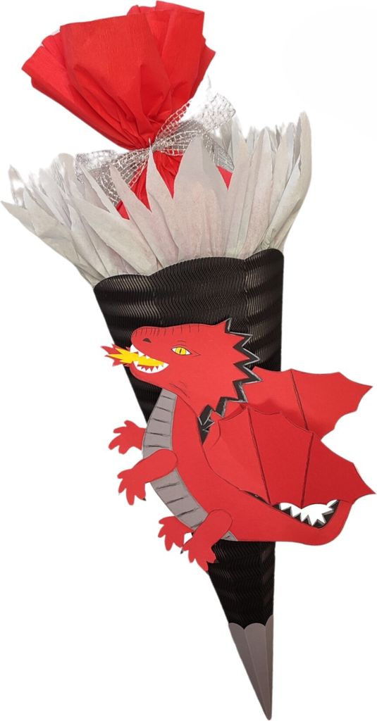 Schultüte Bastelset Drache rot von Prell