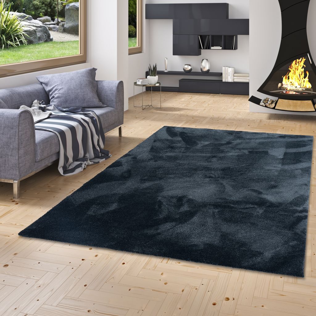 Super Soft Hochflorteppich Livorno Anthrazit, Größe:240x360 cm
