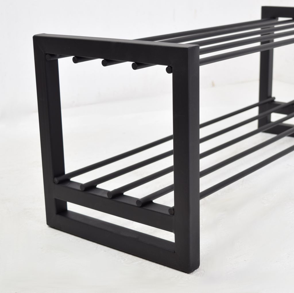 LOFT42 Hall Schuhregal - Metall - Schwarz - 70x30x28 Produktbild 3