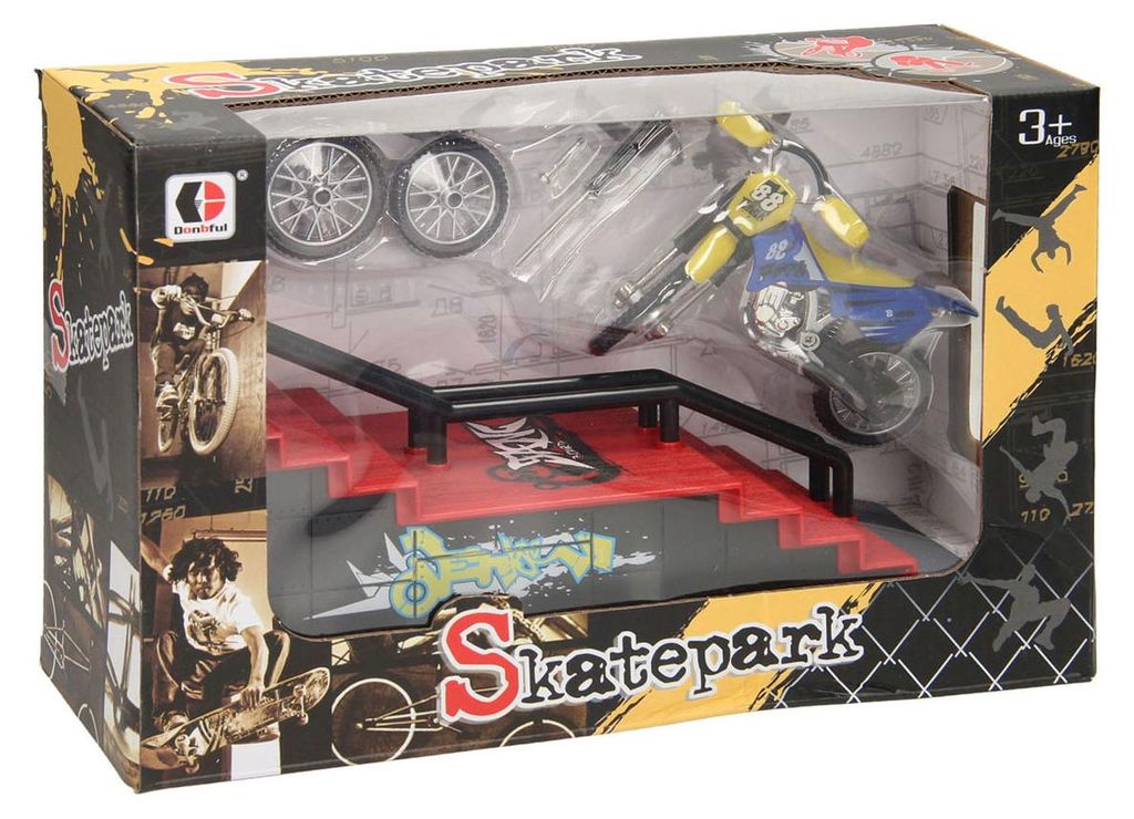 Fingerskateboard mit Stunt-Trail